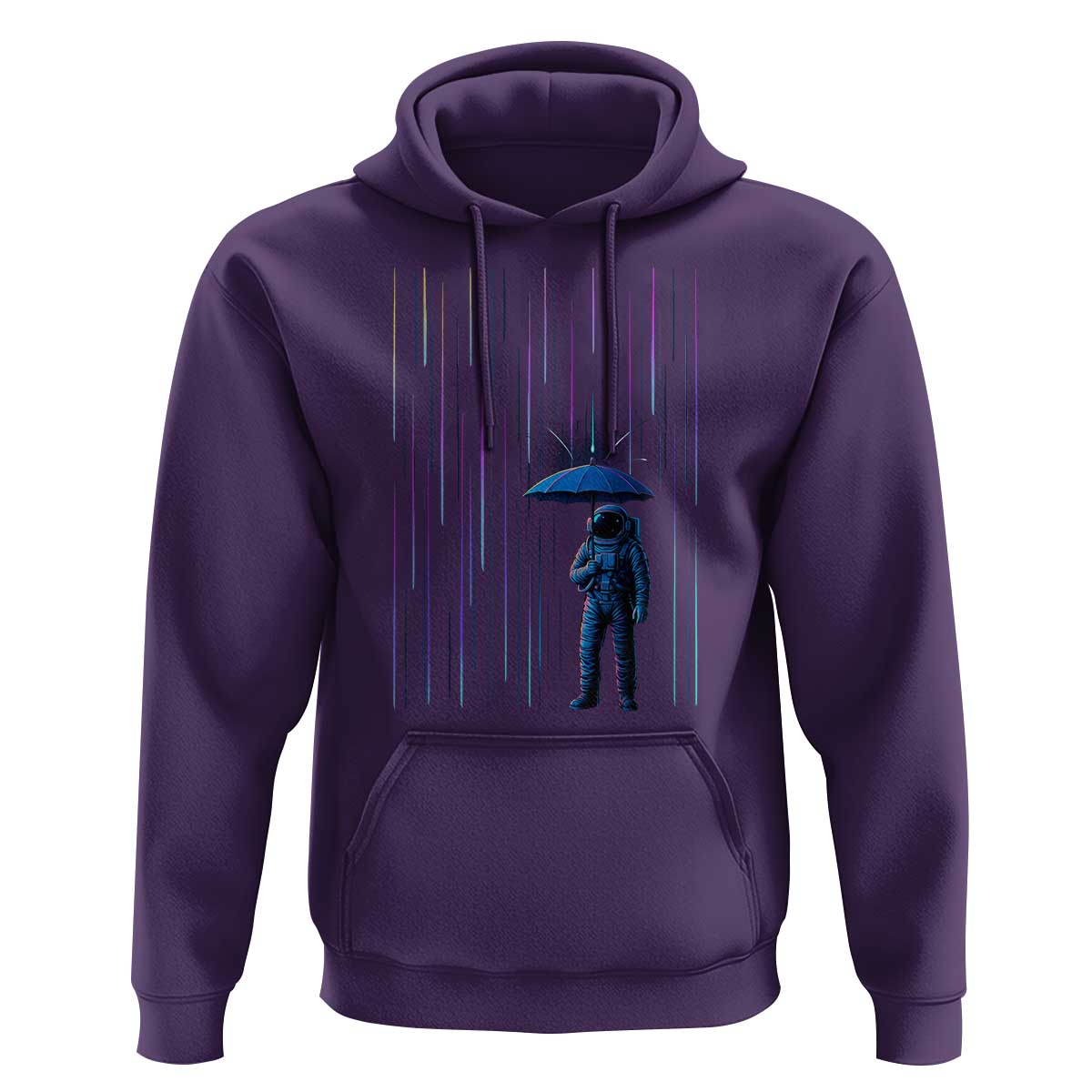 Perseid Meteor Shower Raining Astronaut With Umbrella Hoodie - Wonder Print Shop