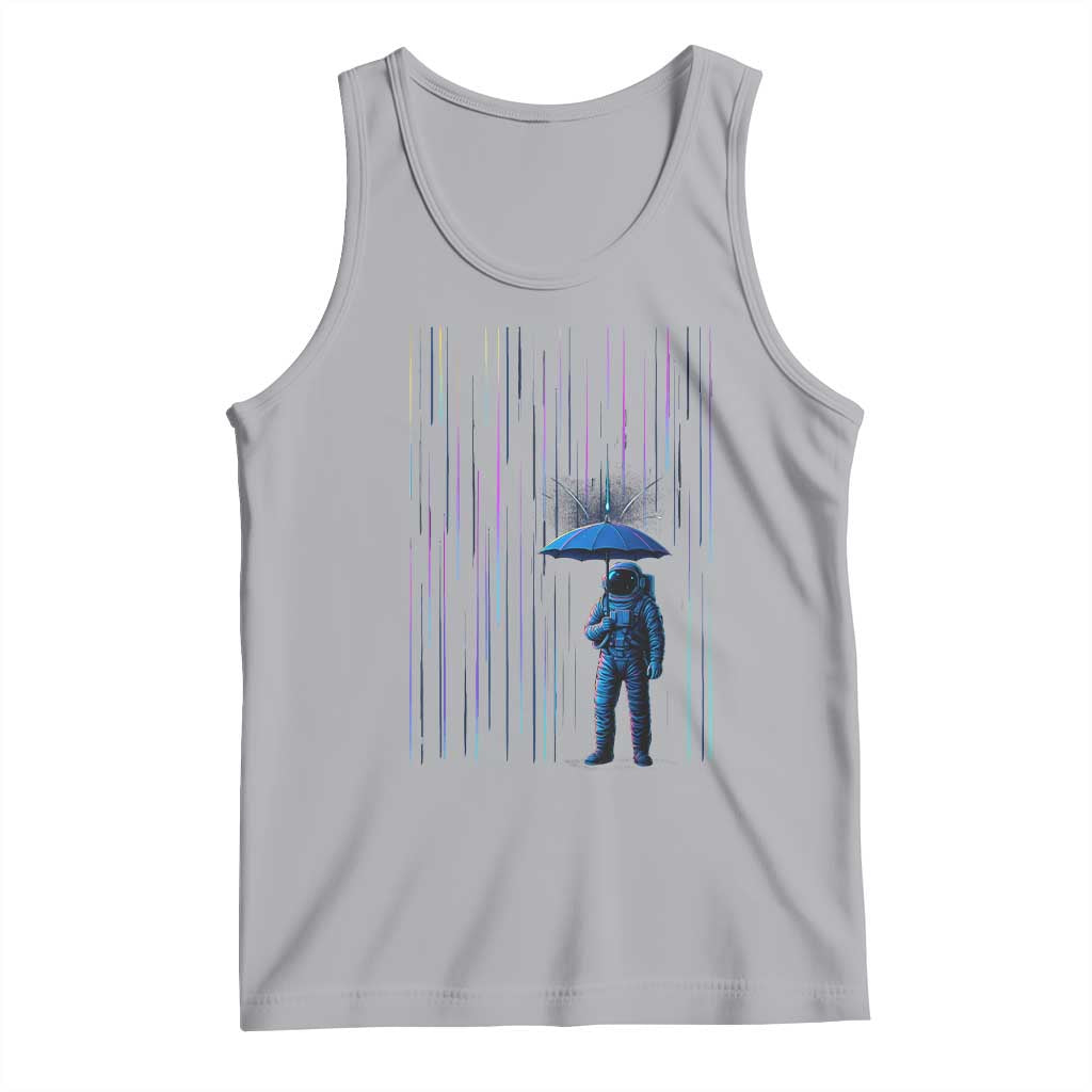 Perseid Meteor Shower Raining Astronaut With Umbrella Tank Top - Wonder Print Shop