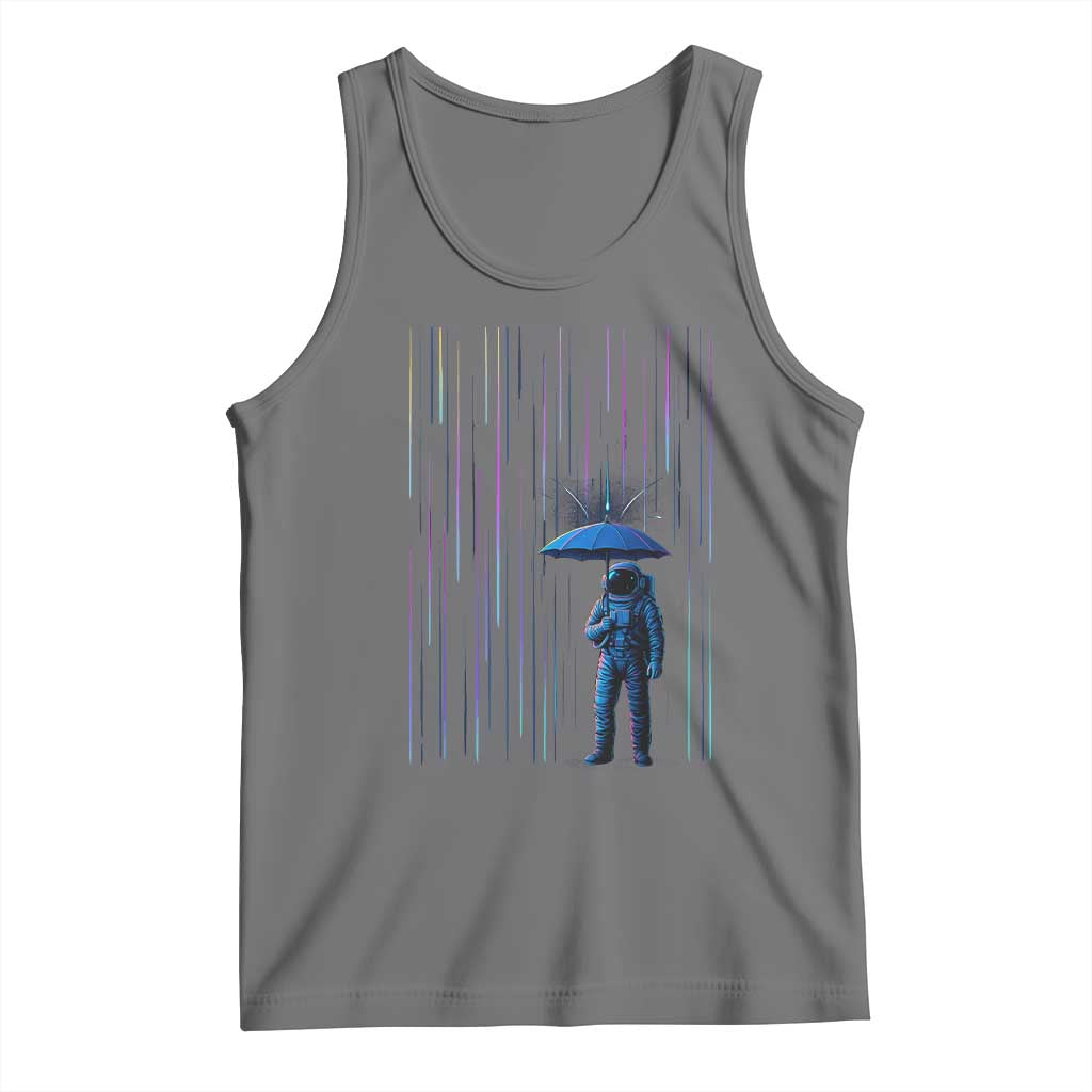 Perseid Meteor Shower Raining Astronaut With Umbrella Tank Top - Wonder Print Shop