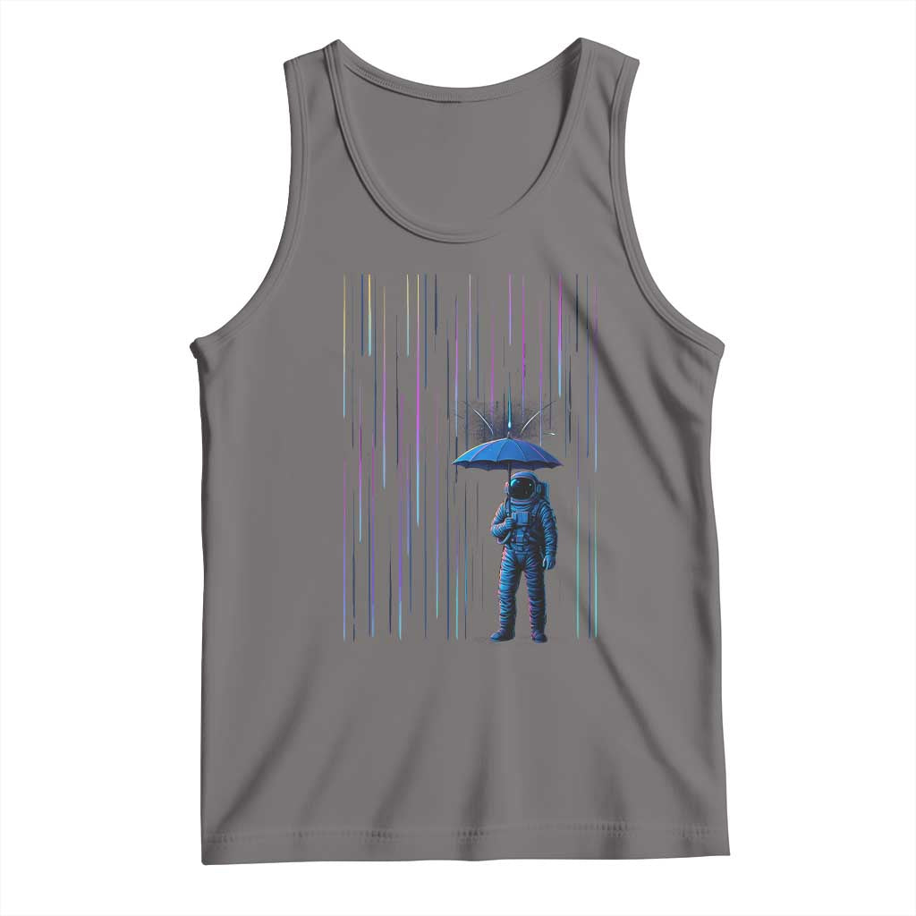 Perseid Meteor Shower Raining Astronaut With Umbrella Tank Top - Wonder Print Shop