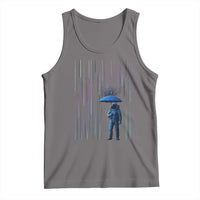 Perseid Meteor Shower Raining Astronaut With Umbrella Tank Top - Wonder Print Shop