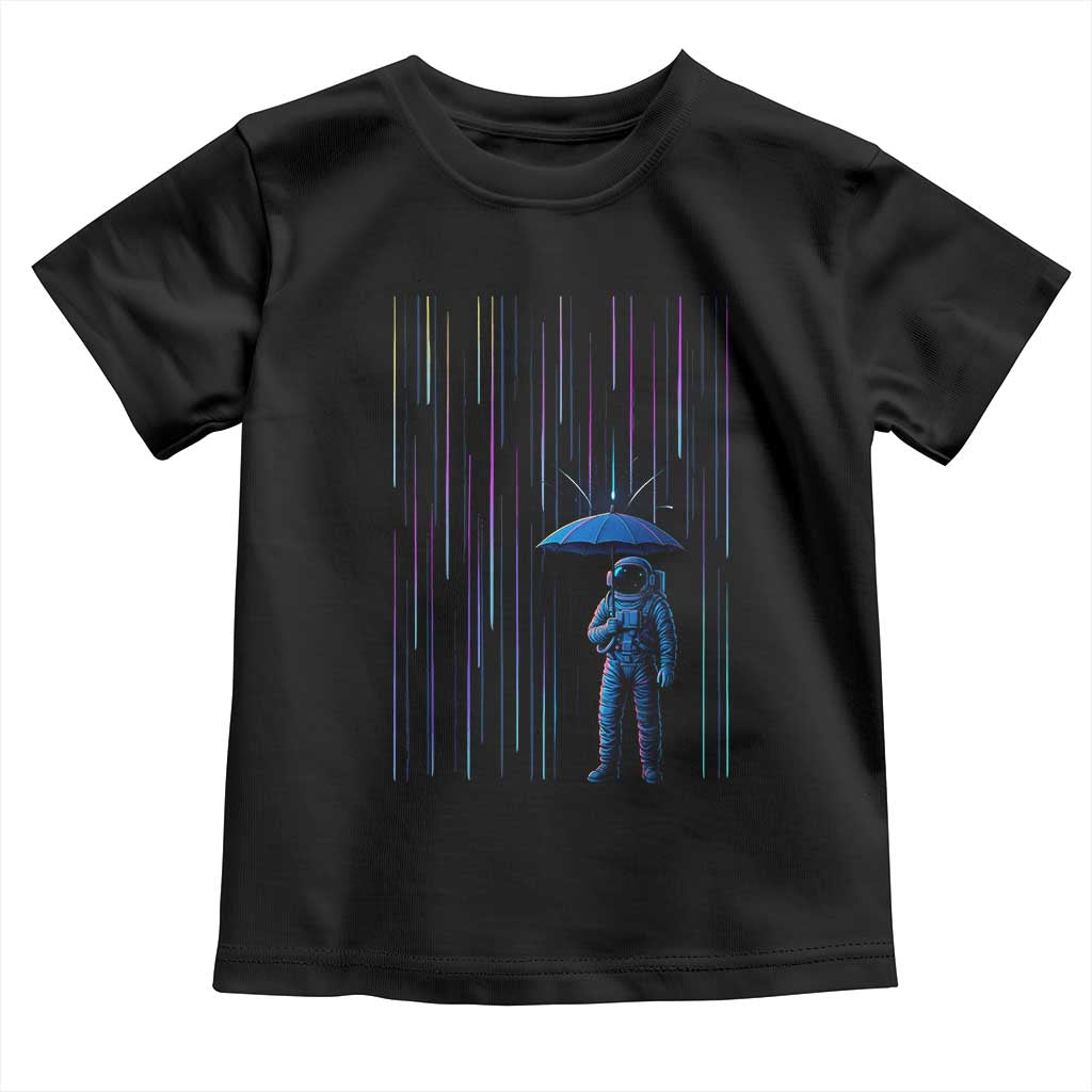 Perseid Meteor Shower Raining Astronaut With Umbrella Toddler T Shirt - Wonder Print Shop