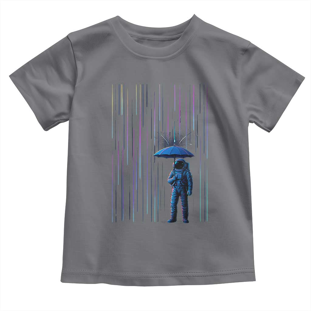 Perseid Meteor Shower Raining Astronaut With Umbrella Toddler T Shirt - Wonder Print Shop