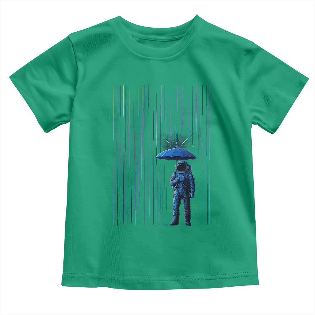 Perseid Meteor Shower Raining Astronaut With Umbrella Toddler T Shirt - Wonder Print Shop