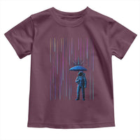 Perseid Meteor Shower Raining Astronaut With Umbrella Toddler T Shirt - Wonder Print Shop