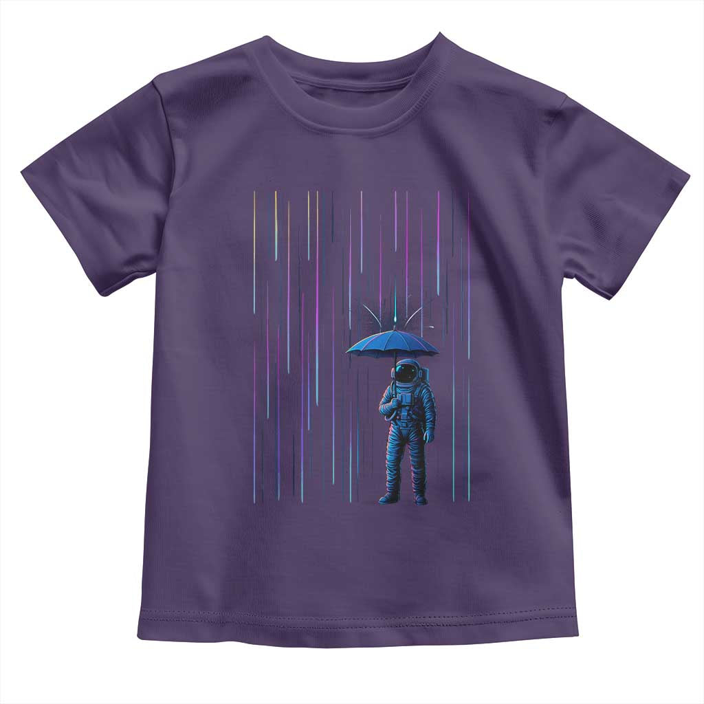 Perseid Meteor Shower Raining Astronaut With Umbrella Toddler T Shirt - Wonder Print Shop