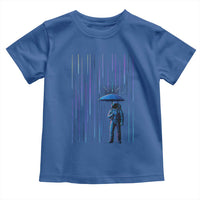 Perseid Meteor Shower Raining Astronaut With Umbrella Toddler T Shirt - Wonder Print Shop