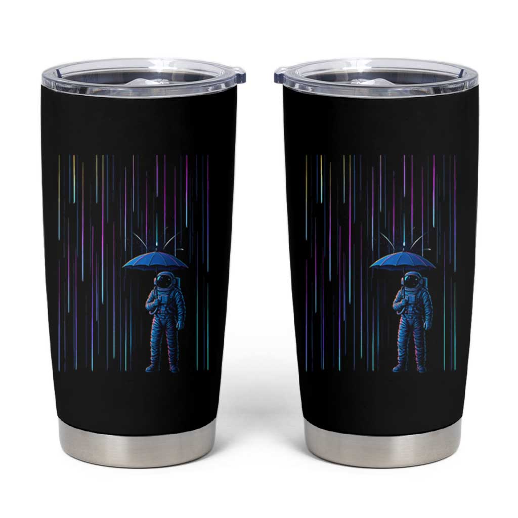 Perseid Meteor Shower Raining Astronaut With Umbrella Tumbler Cup - Wonder Print Shop