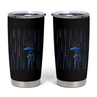 Perseid Meteor Shower Raining Astronaut With Umbrella Tumbler Cup - Wonder Print Shop