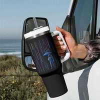Perseid Meteor Shower Raining Astronaut With Umbrella Tumbler With Handle - Wonder Print Shop