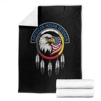 American Indian Veteran Throw Blanket Native American Veteran Eagle Dreamcatcher - Wonder Print Shop