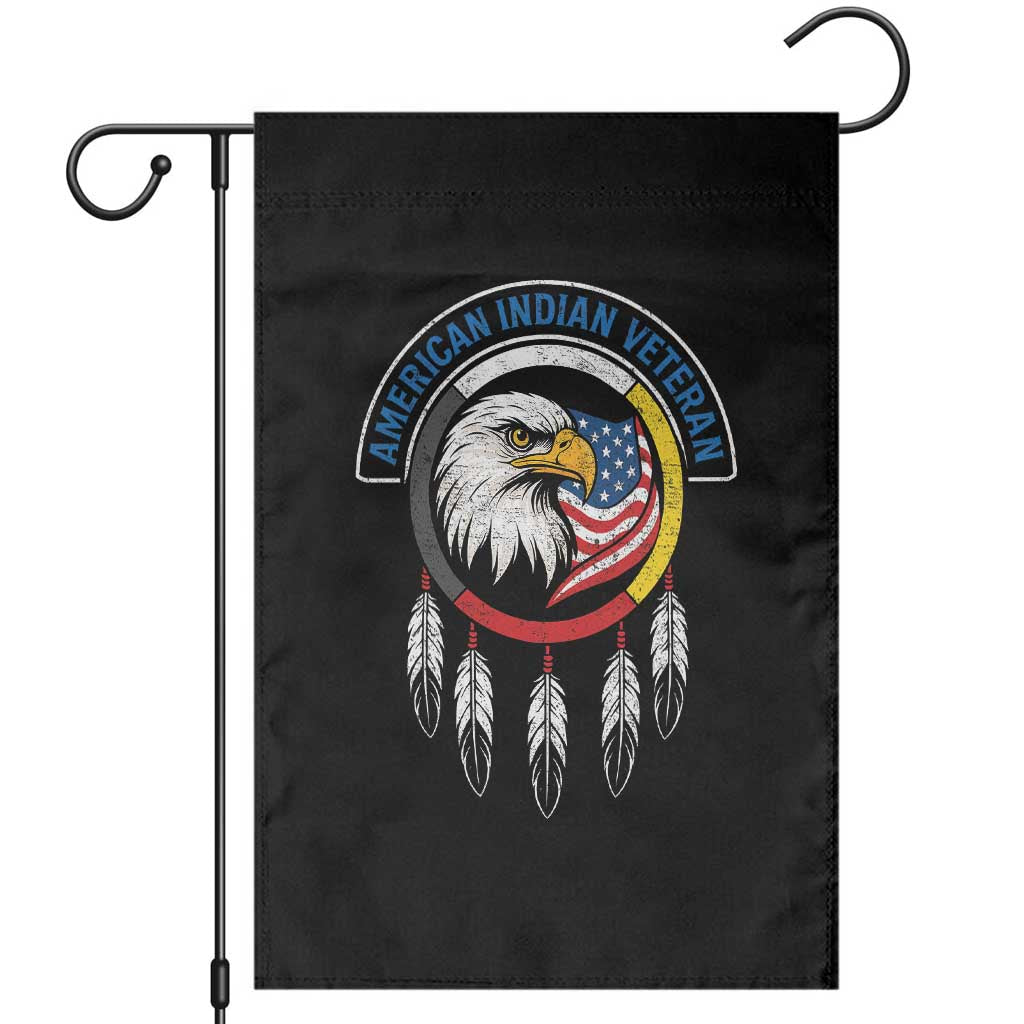 American Indian Veteran Garden Flag Native American Veteran Eagle Dreamcatcher - Wonder Print Shop