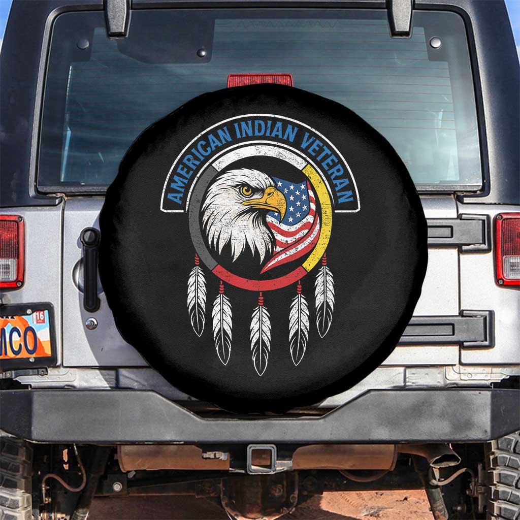 American Indian Veteran Spare Tire Cover Native American Veteran Eagle Dreamcatcher - Wonder Print Shop