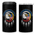 American Indian Veteran 4 in 1 Can Cooler Tumbler Native American Veteran Eagle Dreamcatcher - Wonder Print Shop