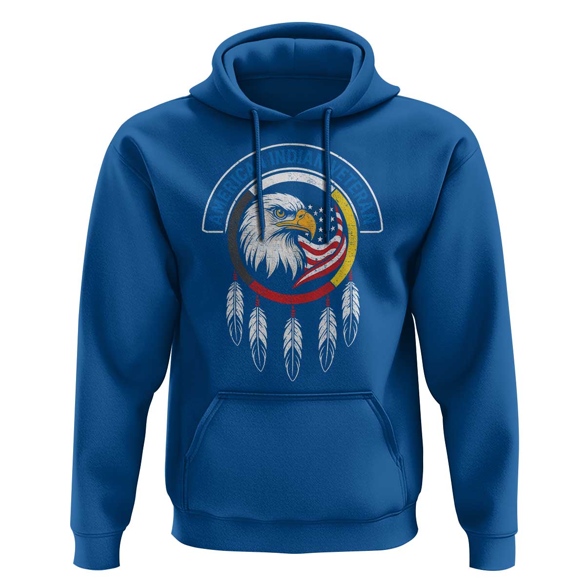 American Indian Veteran Hoodie Native American Veteran Eagle Dreamcatcher - Wonder Print Shop