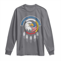 American Indian Veteran Long Sleeve Shirt Native American Veteran Eagle Dreamcatcher - Wonder Print Shop