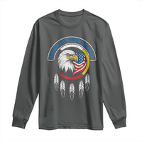 American Indian Veteran Long Sleeve Shirt Native American Veteran Eagle Dreamcatcher - Wonder Print Shop