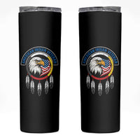 American Indian Veteran Skinny Tumbler Native American Veteran Eagle Dreamcatcher - Wonder Print Shop