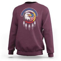 American Indian Veteran Sweatshirt Native American Veteran Eagle Dreamcatcher - Wonder Print Shop