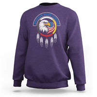 American Indian Veteran Sweatshirt Native American Veteran Eagle Dreamcatcher - Wonder Print Shop