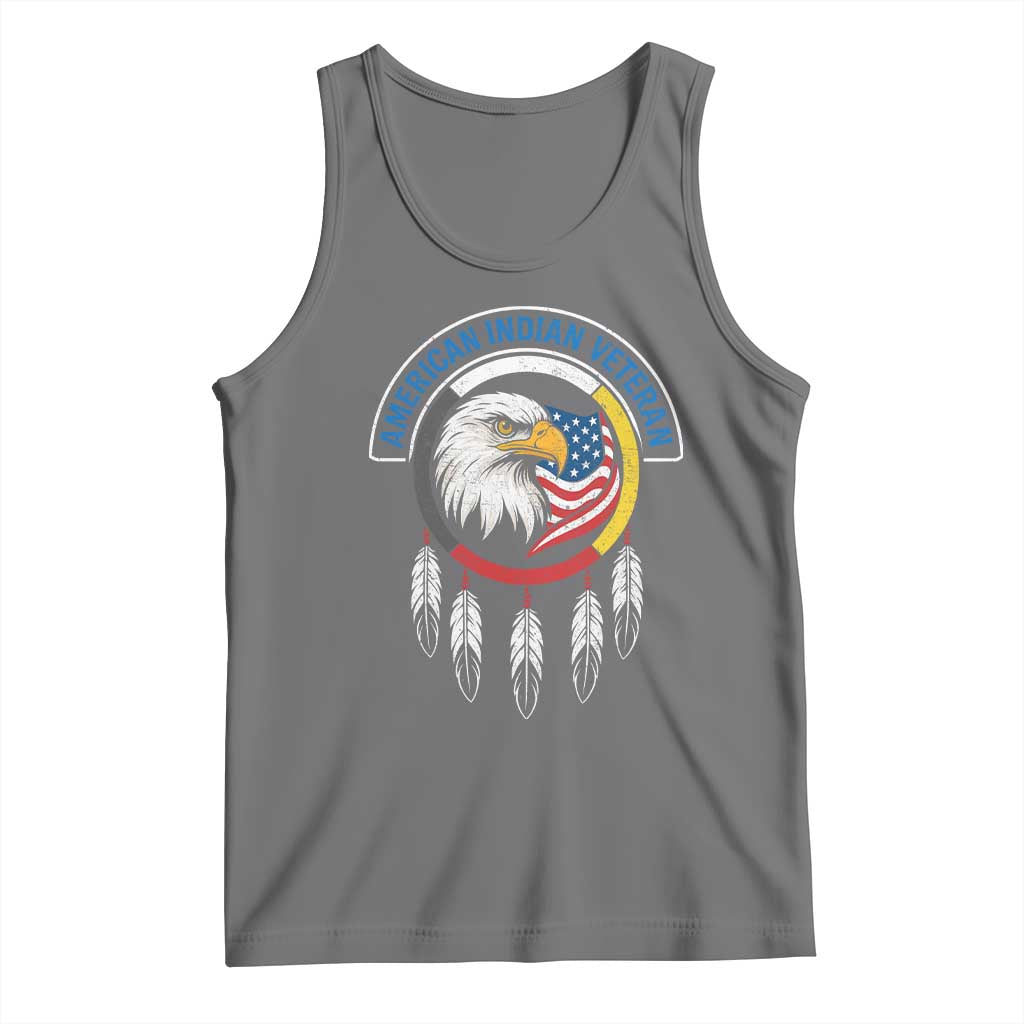 American Indian Veteran Tank Top Native American Veteran Eagle Dreamcatcher - Wonder Print Shop