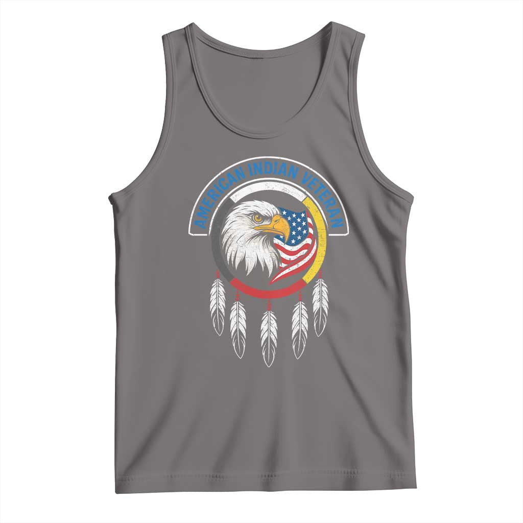 American Indian Veteran Tank Top Native American Veteran Eagle Dreamcatcher - Wonder Print Shop