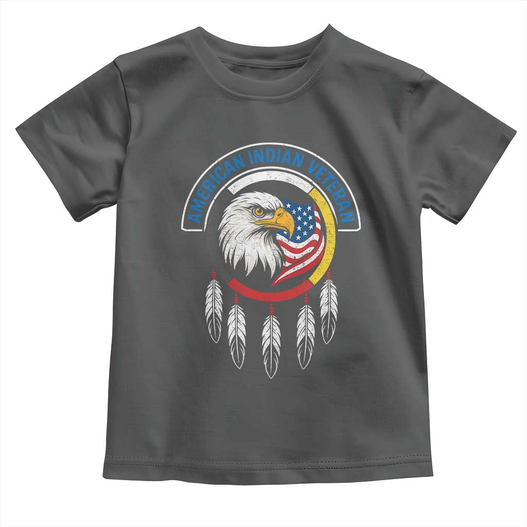 American Indian Veteran Toddler T Shirt Native American Veteran Eagle Dreamcatcher - Wonder Print Shop