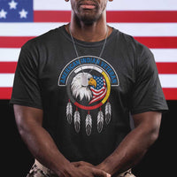 American Indian Veteran T Shirt Native American Veteran Eagle Dreamcatcher - Wonder Print Shop