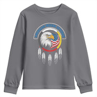 American Indian Veteran Youth Sweatshirt Native American Veteran Eagle Dreamcatcher - Wonder Print Shop