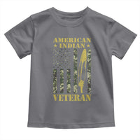 American Indian Veteran Toddler T Shirt Native American Veteran Feathers Camo Flag - Wonder Print Shop