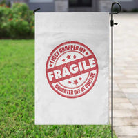 Fragile I Just Dropped My Daughter Off At College Garden Flag Drop Off Parents Vintage Star - Wonder Print Shop