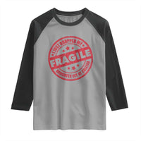Fragile I Just Dropped My Daughter Off At College Raglan Shirt Drop Off Parents Vintage Star - Wonder Print Shop