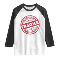 Fragile I Just Dropped My Daughter Off At College Raglan Shirt Drop Off Parents Vintage Star - Wonder Print Shop