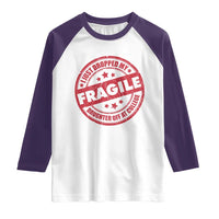 Fragile I Just Dropped My Daughter Off At College Raglan Shirt Drop Off Parents Vintage Star - Wonder Print Shop