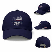 Wildland Firefighter Forest Red Line American Flag Baseball Cap