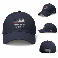 Wildland Firefighter Forest Red Line American Flag Baseball Cap