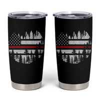 Wildland Firefighter Forest Red Line American Flag Tumbler Cup