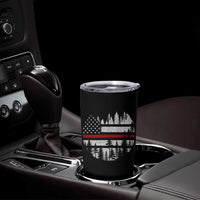 Wildland Firefighter Forest Red Line American Flag Tumbler Cup