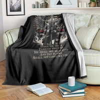 Christian Firefighter Throw Blanket When You Walk Through The Fire You Shall Not Be Burned American Flag