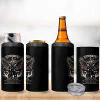 Christian Firefighter 4 in 1 Can Cooler Tumbler When You Walk Through The Fire You Shall Not Be Burned American Flag