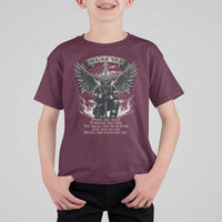 Christian Firefighter T Shirt For Kid When You Walk Through The Fire You Shall Not Be Burned American Flag