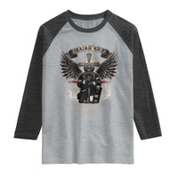 Christian Firefighter Raglan Shirt When You Walk Through The Fire You Shall Not Be Burned American Flag