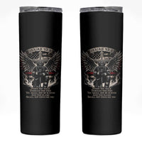 Christian Firefighter Skinny Tumbler When You Walk Through The Fire You Shall Not Be Burned American Flag