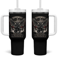 Christian Firefighter Tumbler With Handle When You Walk Through The Fire You Shall Not Be Burned American Flag