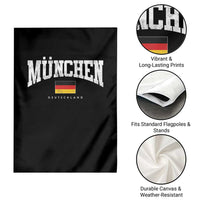 Munchen Deutschland Germany Garden Flag Vintage Athletic Sports Design