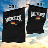 Munchen Deutschland Germany Garden Flag Vintage Athletic Sports Design