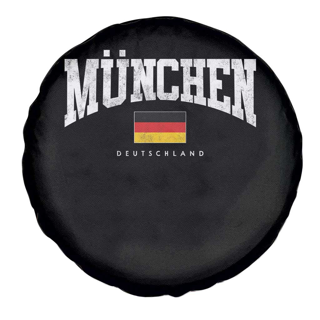 Munchen Deutschland Germany Spare Tire Cover Vintage Athletic Sports Design