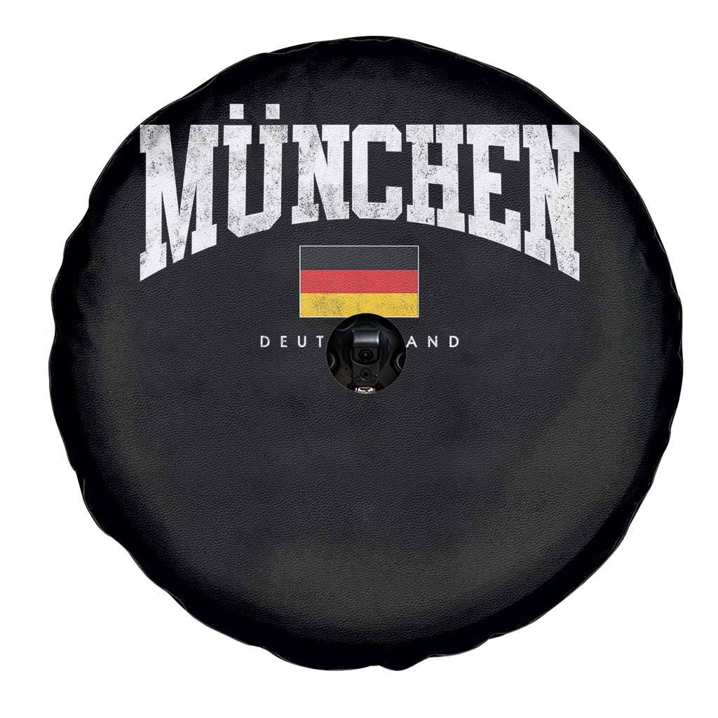 Munchen Deutschland Germany Spare Tire Cover Vintage Athletic Sports Design
