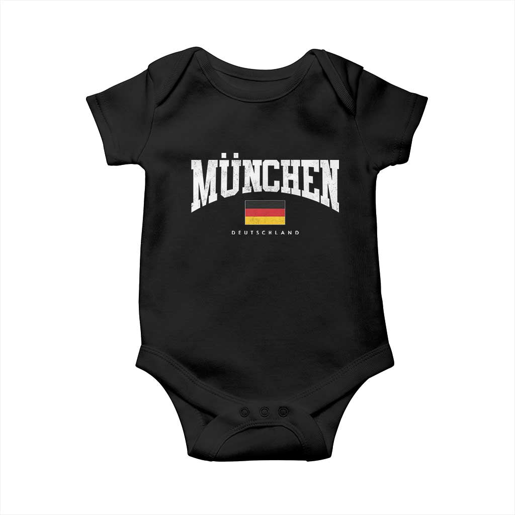 Munchen Deutschland Germany Baby Onesie Vintage Athletic Sports Design