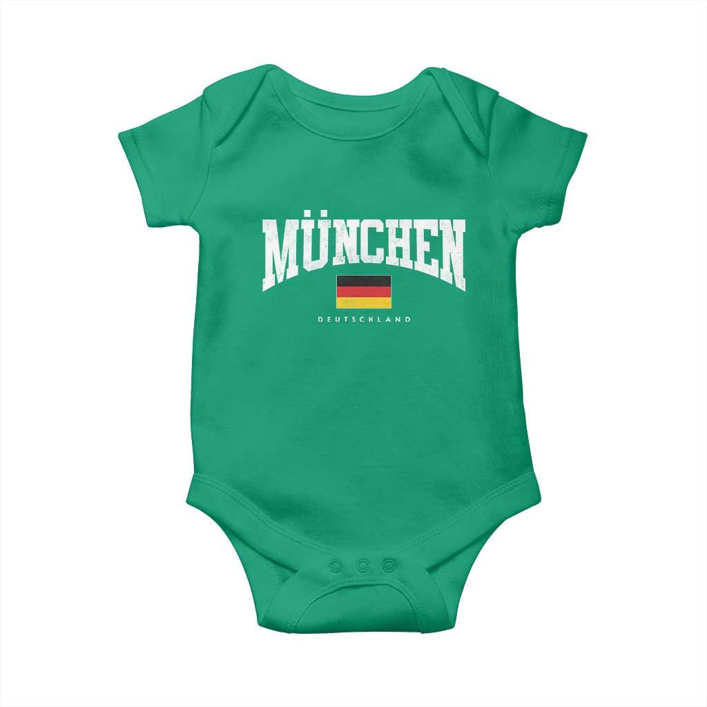 Munchen Deutschland Germany Baby Onesie Vintage Athletic Sports Design